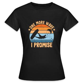 Kitesurfing eine welle noch kitesurfer outfit - Frauen T-Shirt - Schwarz - Vorne - AI Model Female 172 dark (172cm)