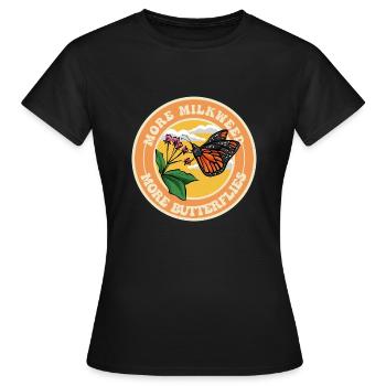 Monarque papillon monarque américain papillon monarque - T-shirt Femme - noir - Devant - AI Model Female 172 dark (172cm)