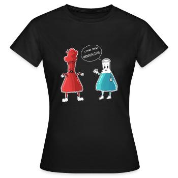 Tube à essai fou de cadeau de chimie drôle - T-shirt Femme - noir - Devant - AI Model Female 172 dark (172cm)