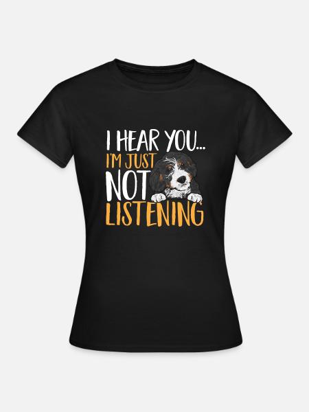 Bernedoodle Hund - Frauen T-Shirt - Schwarz