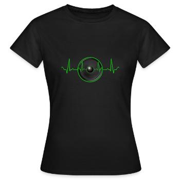 Techno - Frauen T-Shirt - Schwarz - Vorne - AI Model Female 172 dark (172cm)