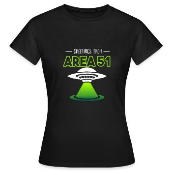 Zone 51 - T-shirt Femme - noir - Devant - AI Model Female 172 dark (172cm)