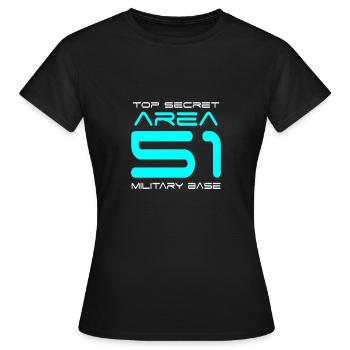 Zone 51 - T-shirt Femme - noir - Devant - AI Model Female 172 dark (172cm)