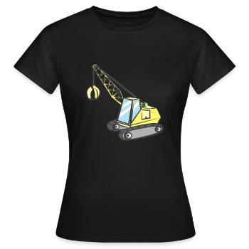 Grue avec pince à pince - T-shirt Femme - noir - Devant - AI Model Female 172 dark (172cm)