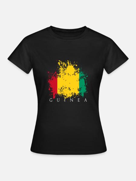 Guinée Afrique Conakry Drapeau Drapeau Drapeau Voyage Cadeau - T-shirt Femme - noir