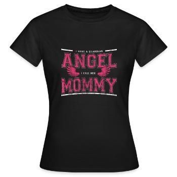 Ange gardien Maman - T-shirt Femme - noir - Devant - AI Model Female 172 dark (172cm)