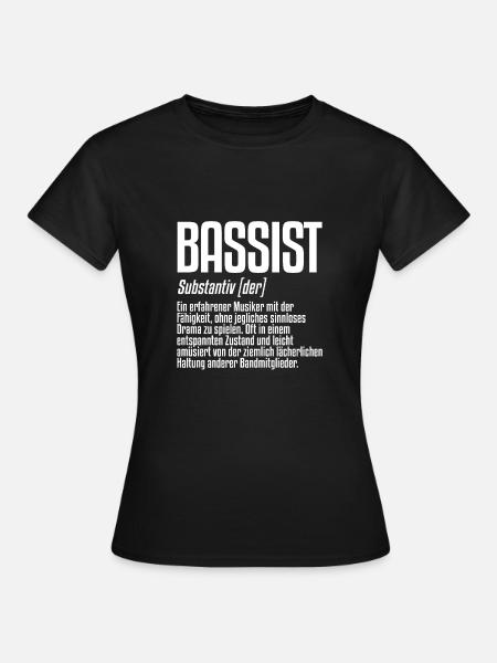 Définition du bassiste | Instrument basse, guitare basse - T-shirt Femme - noir