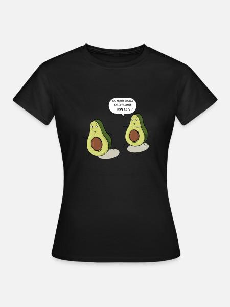 Avocado Liebhaber Veganer Vegetarier Geschenk - Frauen T-Shirt - Schwarz