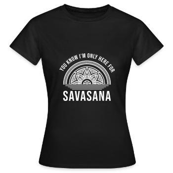 Yoga Atmung Hata Yama Asana Bikram - Frauen T-Shirt - Schwarz - Vorne - AI Model Female 172 dark (172cm)
