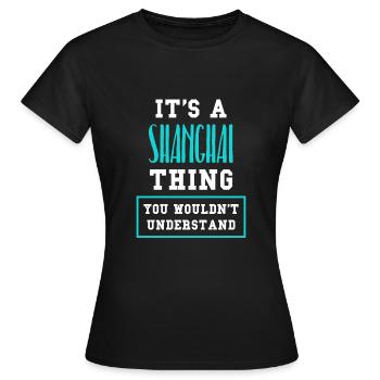 Shanghai Chine - T-shirt Femme - noir - Devant - AI Model Female 172 dark (172cm)
