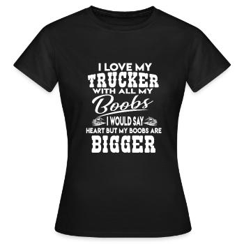 Camionneur, camionneur, camionneur - T-shirt Femme - noir - Devant - AI Model Female 172 dark (172cm)