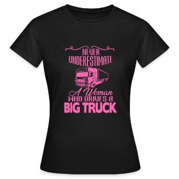Trucker, LKW-Fahrer, Fernfahrer - Frauen T-Shirt - Schwarz - Vorne - AI Model Female 172 dark (172cm)