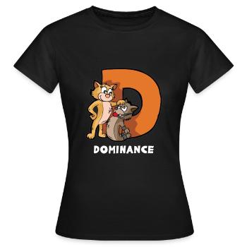 Dominanz Master Sklave Domina Sklave BDSM sadomaso - Frauen T-Shirt - Schwarz - Vorne - AI Model Female 172 dark (172cm)