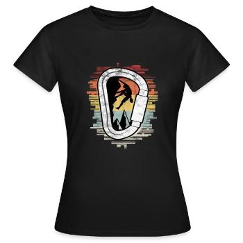 Mousqueton escalade escalade - T-shirt Femme - noir - Devant - AI Model Female 172 dark (172cm)