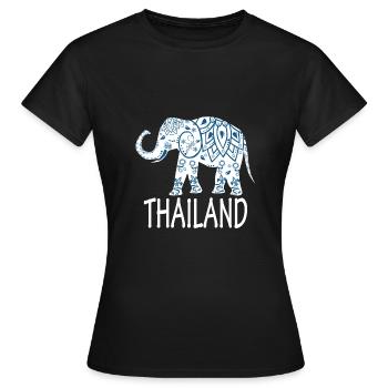 Thailand Elefant - Frauen T-Shirt - Schwarz - Vorne - AI Model Female 172 dark (172cm)