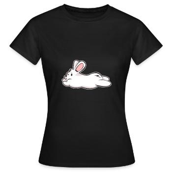 Cadeau BD de lapin lapin lapin blanc - T-shirt Femme - noir - Devant - AI Model Female 172 dark (172cm)