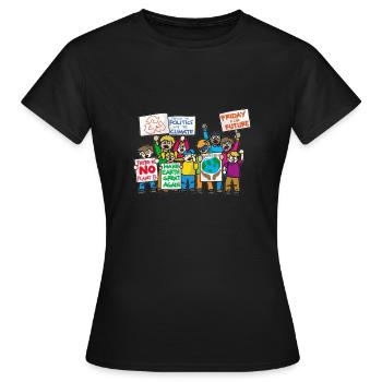 FRIDAY FOR FUTURE Umweltschutz Klimaschutz - Frauen T-Shirt - Schwarz - Vorne - AI Model Female 172 dark (172cm)