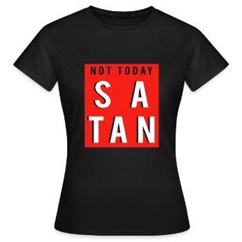 Nicht heute Satan - Frauen T-Shirt - Schwarz - Vorne - AI Model Female 172 dark (172cm)