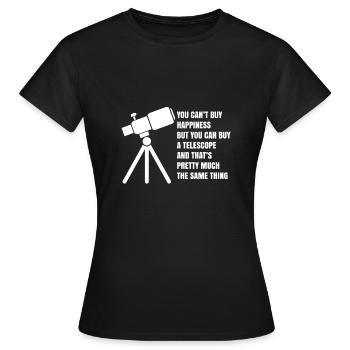 Énonciation drôle astronomie et voyage dans l'espace - T-shirt Femme - noir - Devant - AI Model Female 172 dark (172cm)