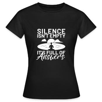 Méditation méditation respiration respiration yoga - T-shirt Femme - noir - Devant - AI Model Female 172 dark (172cm)