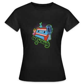 Old School Hip Hip Battlerap 90 Gangster Rap R&B - T-shirt Femme - noir - Devant - AI Model Female 172 dark (172cm)