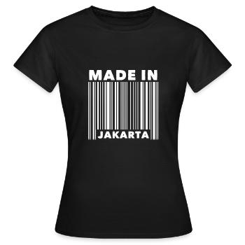 Jakarta Indonesia Barcode - T-shirt Femme - noir - Devant - AI Model Female 172 dark (172cm)