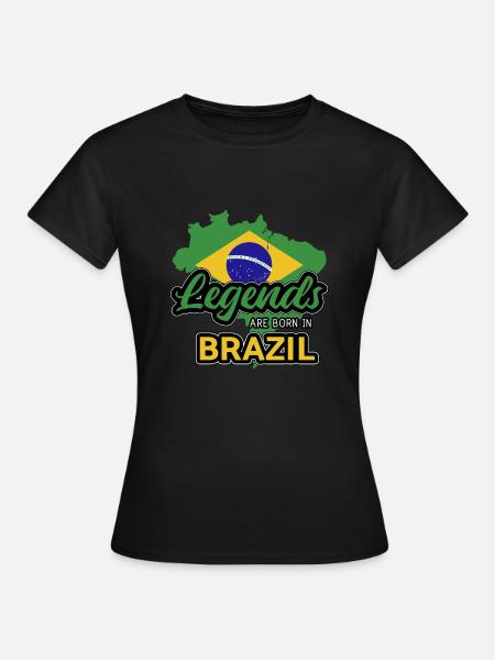Brazil Brazilian Legends Gift Tshirt - Women's T-Shirt - black