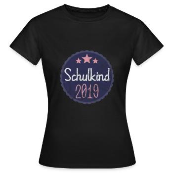 Einschulung 1. Erste Klasse Schulkind Schulanfang - Frauen T-Shirt - Schwarz - Vorne - AI Model Female 172 dark (172cm)