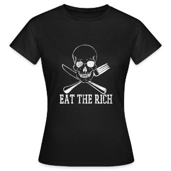 Anarchistischer sozialistischer politischer Protes - Frauen T-Shirt - Schwarz - Vorne - AI Model Female 172 dark (172cm)