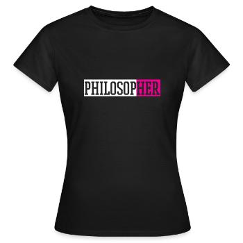 Philosophe philosophie professeur - T-shirt Femme - noir - Devant - AI Model Female 172 dark (172cm)