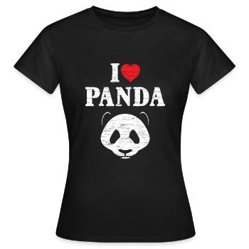 T-shirt enfant Panda - T-shirt Femme - noir - Devant - AI Model Female 172 dark (172cm)