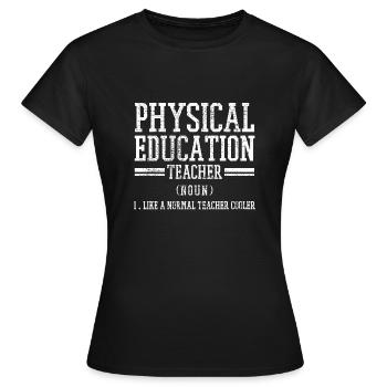 Cours d’éducation physique Professeurs d’éducation physique - T-shirt Femme - noir - Devant - AI Model Female 172 dark (172cm)