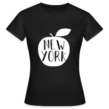New York NYC Big Apple Big Apple - Frauen T-Shirt - Schwarz - Vorne - AI Model Female 172 dark (172cm)