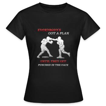 Boxen - Frauen T-Shirt - Schwarz - Vorne - AI Model Female 172 dark (172cm)