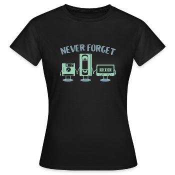 Disquette bande VHS - T-shirt Femme - noir - Devant - AI Model Female 172 dark (172cm)