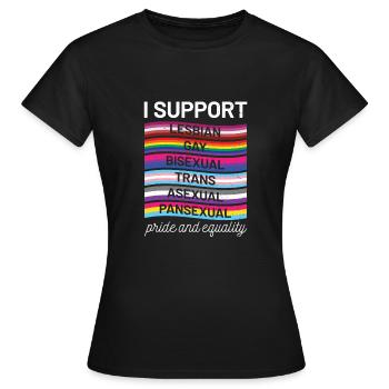 lgbt - Frauen T-Shirt - Schwarz - Vorne - AI Model Female 172 dark (172cm)