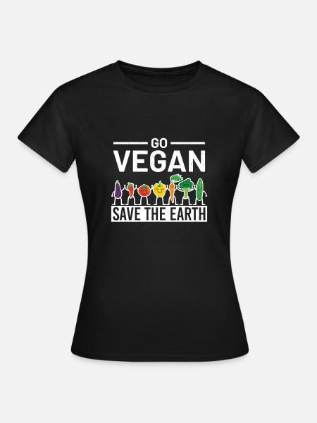 Vegetarisch - Frauen T-Shirt - Schwarz