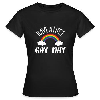 lgBT - T-shirt Femme - noir - Devant - AI Model Female 172 dark (172cm)
