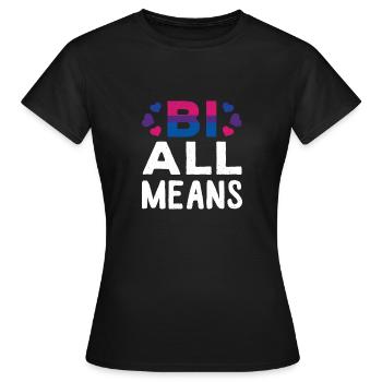 lgBT - T-shirt Femme - noir - Devant - AI Model Female 172 dark (172cm)