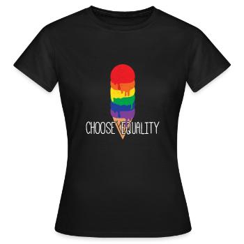 lgBT - Women's T-Shirt - black - Front - AI Model Female 172 dark (172cm)
