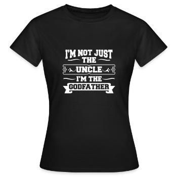 Ich bin nicht nur der Onkel, ich bin der Pate - Frauen T-Shirt - Schwarz - Vorne - AI Model Female 172 dark (172cm)