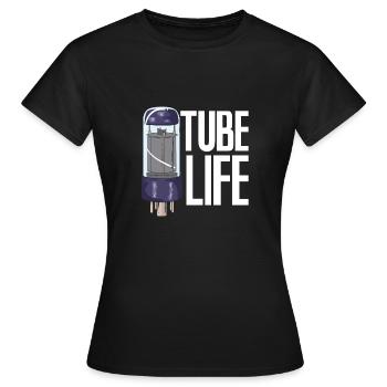 Tube Life Tube Amplifier Shirt - T-shirt Femme - noir - Devant - AI Model Female 172 dark (172cm)