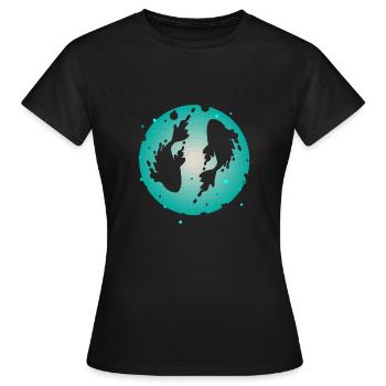 Poisson-carpe koï - T-shirt Femme - noir - Devant - AI Model Female 172 dark (172cm)
