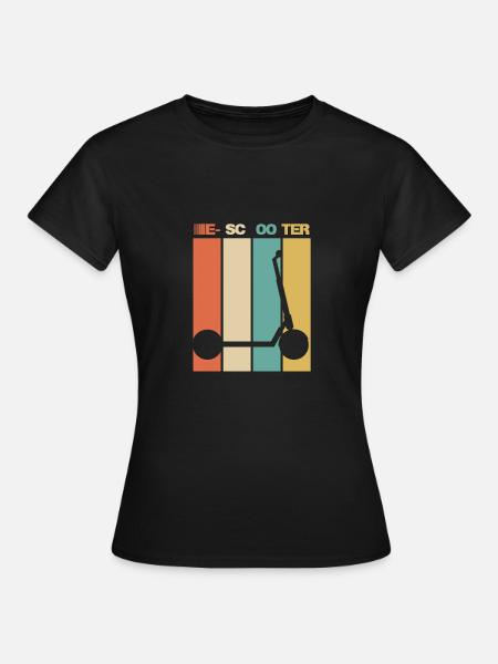 Elektro Roller Escooter - Frauen T-Shirt - Schwarz