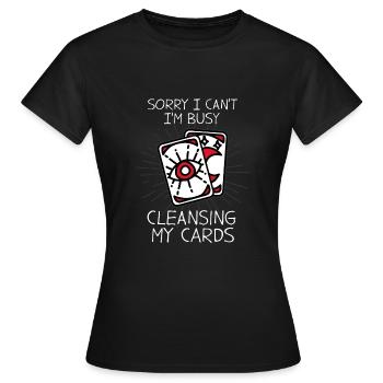 Tarot Cards Clairvoyant Card Laying - Women's T-Shirt - black - Front - AI Model Female 172 dark (172cm)