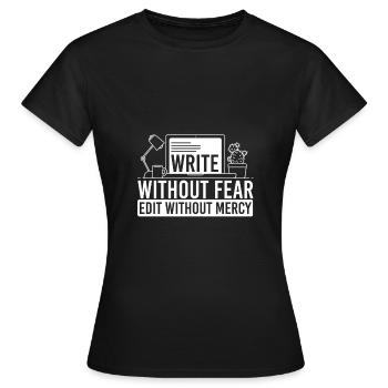 journalist - Frauen T-Shirt - Schwarz - Vorne - AI Model Female 172 dark (172cm)