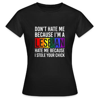 lgBT - Women's T-Shirt - black - Front - AI Model Female 172 dark (172cm)