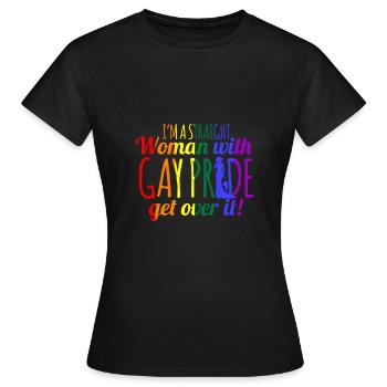 lgBT - T-shirt Femme - noir - Devant - AI Model Female 172 dark (172cm)