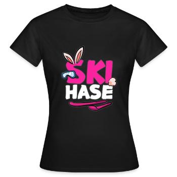 SKI HASE Lapin de neige lapin de neige - T-shirt Femme - noir - Devant - AI Model Female 172 dark (172cm)