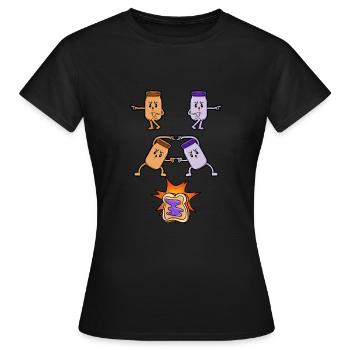 Confiture de beurre de cacahuète Jelly Fusion Manga Anime - T-shirt Femme - noir - Devant - AI Model Female 172 dark (172cm)
